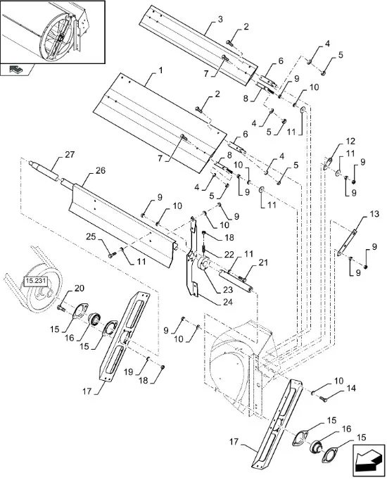 393759 - Кронштейн лопастей вентилятора выдува ТС5